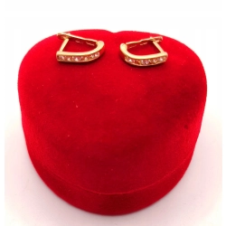 Złote kolczyki z Cyrkoniami PR.585 W:0,95gr InterSKLEP