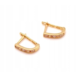 Złote kolczyki z Cyrkoniami PR.585 W:0,95gr InterSKLEP