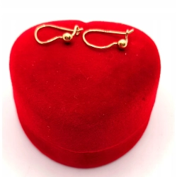 Złote kolczyki mini kulki PR.585 W:0,46gr InterSKLEP