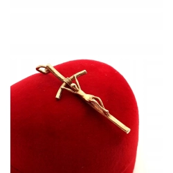 Złota zawieszka Krzyż papieski Pr.585 W:1,96gr Dł:4cm