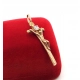 Złota zawieszka krzyż papieski z cyrkonią Dł:5cm Pr.583 W:5,82gr