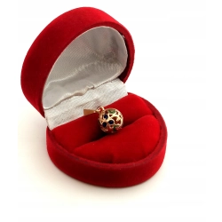 Złota zawieszka kulka malowana emalią Pr.583 W:2,46gr Śred.1cm