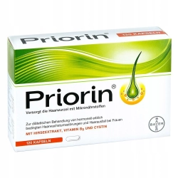 Suplement przeciw wypadaniu włosów PRIORIN 120 kapsułek GERMAN *** OPIS **