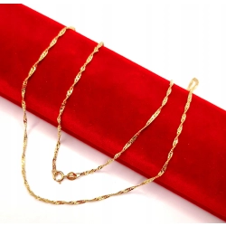 Złoty łańcuszek Singapur NOWY PR.333 W:1,52gr Dł.50,5cm InterSKLEP