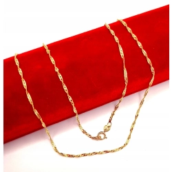 Złoty łańcuszek Singapur NOWY PR.333 W:1,52gr Dł.50,5cm InterSKLEP