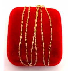 Złoty łańcuszek SINGAPUR pr.585 w:1,14gr Dł.48,5cm InterSKLEP