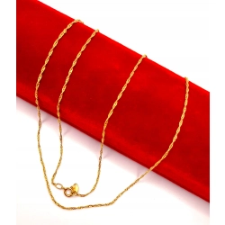 Złoty łańcuszek SINGAPUR pr.585 w:1,14gr Dł.48,5cm InterSKLEP