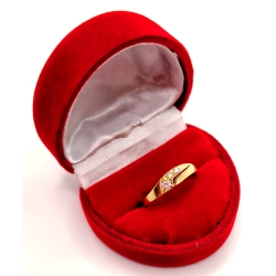 Złoty pierścionek z Cyrkoniami PR.585 W:1,73gr R.16 InterSKLEP