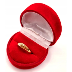 Złoty pierścionek z Cyrkoniami PR.585 W:1,73gr R.16 InterSKLEP