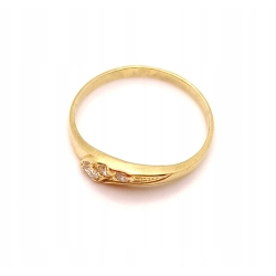 Złoty pierścionek z Cyrkoniami PR.585 W:1,73gr R.16 InterSKLEP