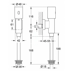 Grohe Tectron zawór elektroniczny na podczerwień do pisuaru 6V 37421000