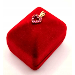 Złota zawieszka Serce z rubinami YES PR.585 W:0,60gr InterSKLEP