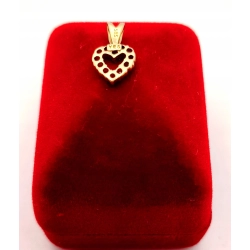 Złota zawieszka Serce z rubinami YES PR.585 W:0,60gr InterSKLEP