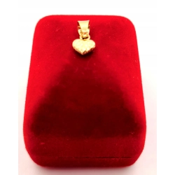 Złota zawieszka zdobione Serduszko NOWA PR.333 W:0,23gr InterSKLEP