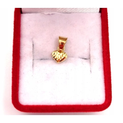 Złota zawieszka zdobione Serduszko NOWA PR.333 W:0,23gr InterSKLEP
