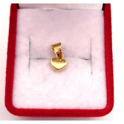 Złota zawieszka zdobione Serduszko NOWA PR.333 W:0,23gr InterSKLEP