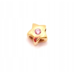 Złota zawieszka charms z cyrkonią Gwiazdka PR.585 W:0,95gr InterSKLEP