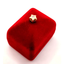 Złota zawieszka charms z cyrkonią Gwiazdka PR.585 W:0,95gr InterSKLEP