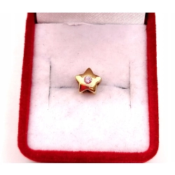 Złota zawieszka charms z cyrkonią Gwiazdka PR.585 W:0,95gr InterSKLEP