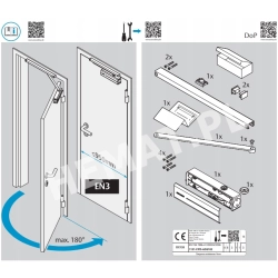 Samozamykacz Assa Abloy drzwi do 95 cm maksymalna waga 60 kg czarny