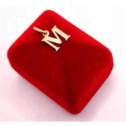 Złota zawieszka Litera M PR.585 W:0,33gr InterSKLEP