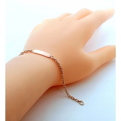 Złota bransoletka z Blaszką krótka PR.583 W:3,19gr Dł.15,5cm InterSKLEP