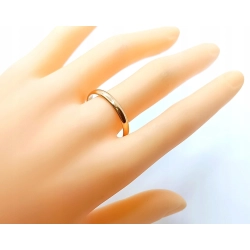 Złota obrączka szer.3mm Pr.585 W:2,81gr Roz.28