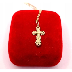 Złoty łańcuszek Pancerka z Krzyżykiem PR.585 W:2,36gr Dł.47,5cm InterSKLEP
