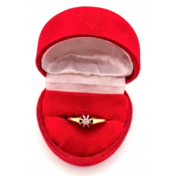 Złoty pierścionek z Diamentem 0,05ct PR.585 W:3,14gr R.13 InterSKLEP