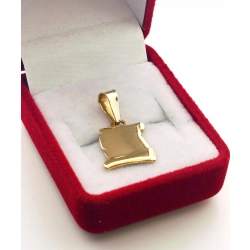 Złota zawieszka blaszka papirus PR.585 W:1,24gr InterSKLEP