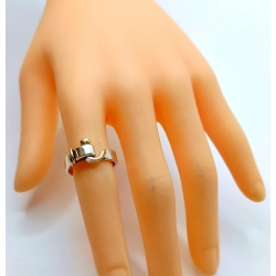 PIERŚCIONEK TIFFANY & CO. STERLING SILVER & 18K GOLD HOOK & LOOP R.12