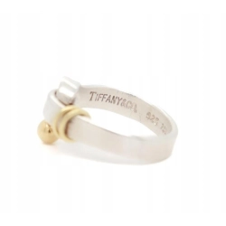 PIERŚCIONEK TIFFANY & CO. STERLING SILVER & 18K GOLD HOOK & LOOP R.12