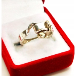 PIERŚCIONEK TIFFANY & CO. STERLING SILVER & 18K GOLD HOOK & LOOP R.12