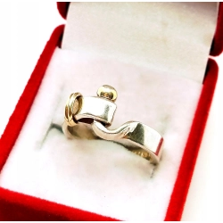 PIERŚCIONEK TIFFANY & CO. STERLING SILVER & 18K GOLD HOOK & LOOP R.12