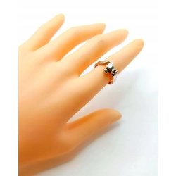 PIERŚCIONEK TIFFANY & CO. STERLING SILVER & 18K GOLD HOOK & LOOP R.12