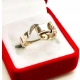 PIERŚCIONEK TIFFANY & CO. STERLING SILVER & 18K GOLD HOOK & LOOP R.12