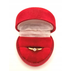 Złoty pierścionek z Diamentem 0,14ct PR.585 W:1,30gr R.12 InterSKLEP