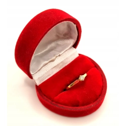 Złoty pierścionek z Diamentem 0,14ct PR.585 W:1,30gr R.12 InterSKLEP