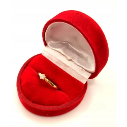 Złoty pierścionek z Diamentem 0,14ct PR.585 W:1,30gr R.12 InterSKLEP