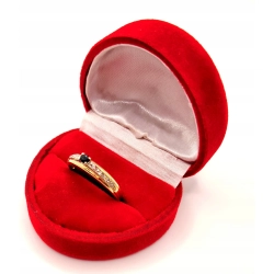 Złoty pierścionek Szafir i Brylanty 0,09ct PR.585 W:2,30gr R.16 InterSKLEP