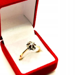 Złoty pierścionek z Brylantem 0,08ct PR.750 W:3,37gr R.15 InterSKLEP