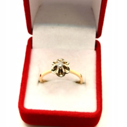 Złoty pierścionek z Brylantem 0,08ct PR.750 W:3,37gr R.15 InterSKLEP