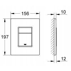 Grohe przycisk spłukujący do WC Even czarny mat 38966KF0