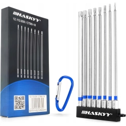 Zestaw bitów Torx 150mm długości na wiertarkę magnetyczne bity T8-T40