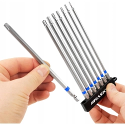 Zestaw bitów Torx 150mm długości na wiertarkę magnetyczne bity T8-T40