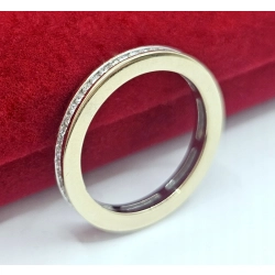 Złota obrączka 750 z diamentami 0,8 ct 4,37g