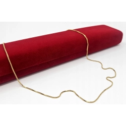 Złoty łańcuszek 585 kostka 2,91g długość 45 cm