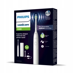 Philips Sonicare 5300 szczoteczka soniczna biała etui 2 końcówki HX7108/03
