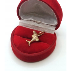 Złota zawieszka Ryba Rybka dwustronna Pr.585 W:0,97gr