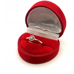 Złoty pierścionek z Diamentami 0,13ct Pr.585 W:1,71gr Roz.15